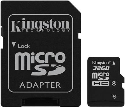 KINGSTON Memoria micro SD-HC 32 GB classe 4 Kingston